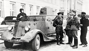 Бронеавтомобиль БА-20 из состава 29-й танковой бригады Красной Армии в Бресте 22 сентября 1939 года