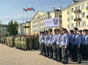 На площади Ленина в Бресте провели репетицию парада на 9 мая