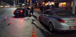 Водитель увлекся дрифтом на одной из улиц Бреста и не справился с управлением