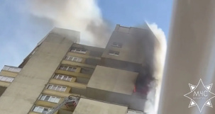 Спасатели ликвидировали загорание в квартире на 16-ом этаже жилого дома в городе Бресте