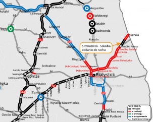 На польской скоростной дороге до границы с РБ открыли для движения новый участок