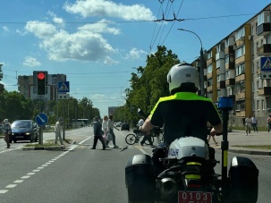 Мотоботы ГАИ продолжают дежурство на улицах Бреста