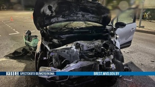 Подробности возгорания автомобиля в Бресте на бульваре Космонавтов: произошло ДТП