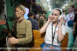 Передвижной музей "Поезд Победы" первую остановку сделал в Бресте