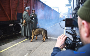 В Барановичах высадился десант немецких солдат. Идет съемка телефильма