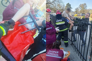 В Бресте мальчик пытался перелезть через забор и напоролся ногой на выступающую его часть