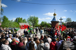 В мемориальном сквере деревни Заречье Пружанского района прошел митинг в память о жителях деревни – участниках Великой Отечественной войны