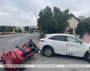 В Бресте на улице Пушкинской травмирован мотоциклист