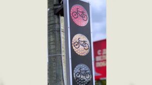 В Витебске появился первый велосветофор. Как выглядит?