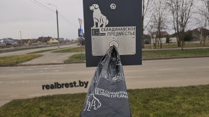 Первые в Бресте! Мусорные пакеты для уборки за собаками появились в городе