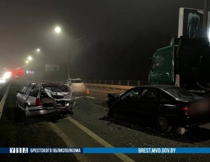 В Бресте на Варшавском шоссе произошло жёсткое попутное ДТП