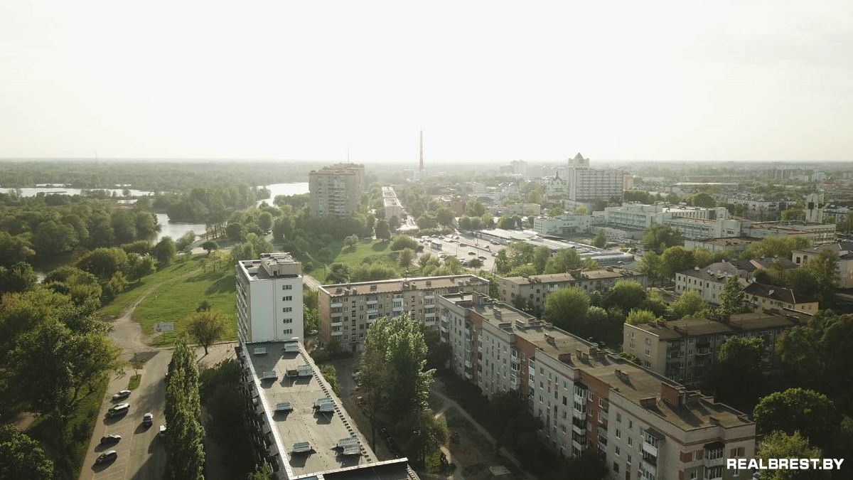 Птичий взгляд на Брест с земли в 5D