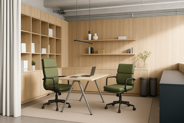 Пример кресел из кожи