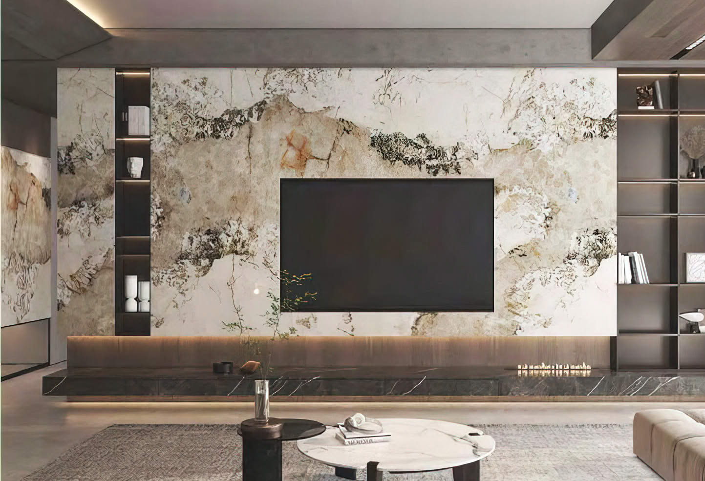 Стеновая панель из кварцита в Москве