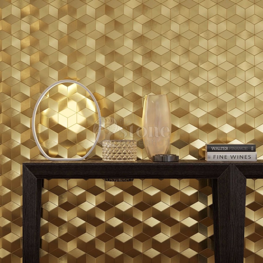 Медная плитка в Москве в интерьерах квартир