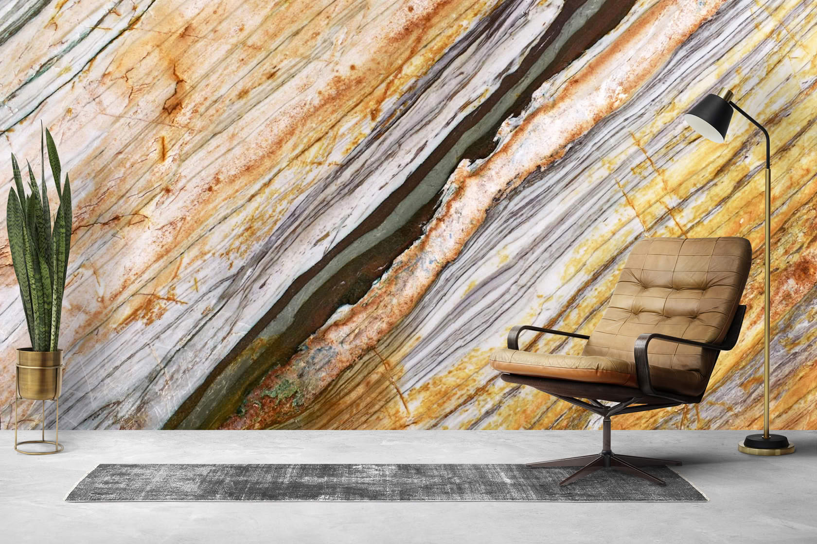 Панно из кварцита на стену с подсветкой в Москве